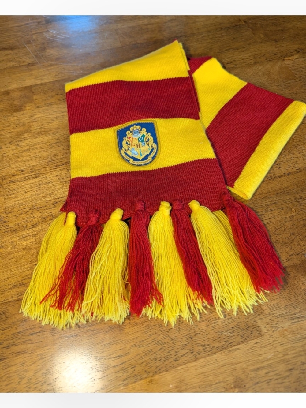 Harry Potter Red and Yellow Striped Knit Scarf